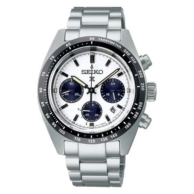 Seiko Porspex Chronograph Speedtimer Panda Solar 39 mm SSS Uhr SSC813P1
