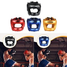 Boxing Headgear Kickboxing Head Gear Adjustable Ventilated Soft Lightweight