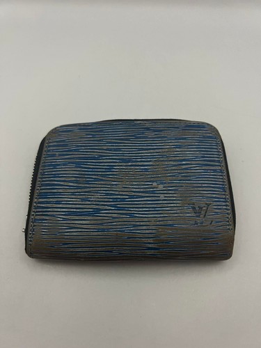 Louis Vuitton Card Wallet Card Case Leather Blue USED E0516-26 - Picture 6 of 19