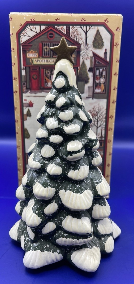 1982 VINTAGE AVON MCCONNELL'S CORNERS TOWN TREE CERAMIC COUNTRY