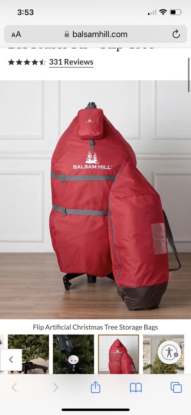 Christmas Tree Balsam hill Flip Tree eBay