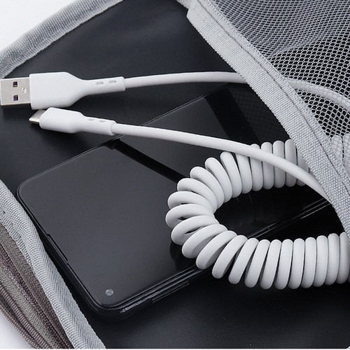 Coiled Charging USB Cable Fast Charger Cord for iPhone 13 12 11 Type-c *AU - Zdjęcie 10 z 16