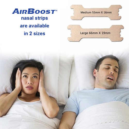 AirBoost Nasal Strips 200 Medium Size Anti Snore by Clever Contraptions - Picture 3 of 12