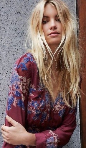 Free People Miranda Midi Vestido Abotonado Arriba Slit Maxi Manga Larga Floral OB536566 - Imagen 4 de 9