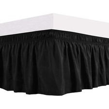 Elegant D cor Bed Skirt Easy Fit Bed Skirt 9  Inch Tailored Drop Bed Skirt So...
