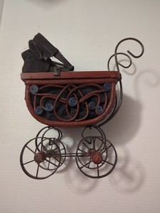 Vintage Victorian Style Wicker Doll Carriage/ Stroller 