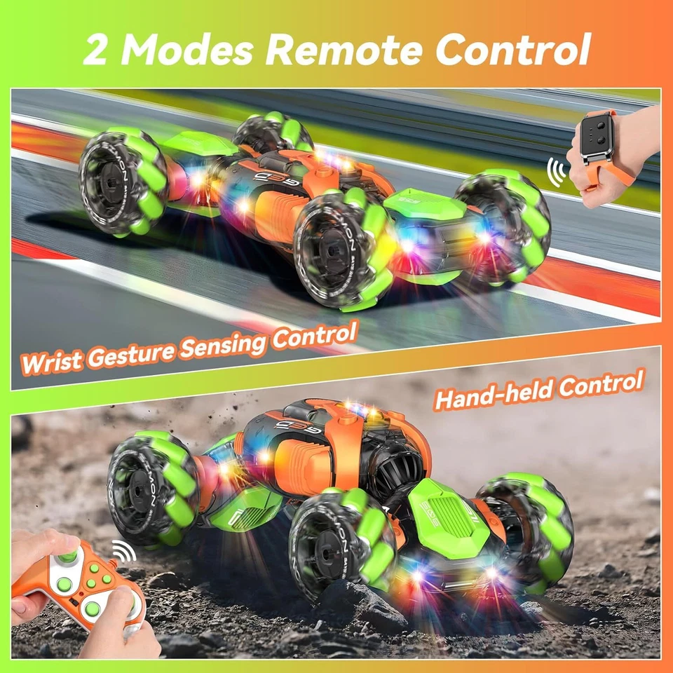 Gesture Sensing RC Stunt Car, 2.4Ghz Hand Control 360° Rotating Toys Car for kid - Image 2 of 4