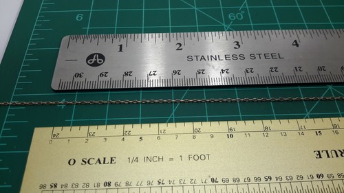 HO/HOn3/N Scales Brass Model Chain 15 Links Per Inch "SOLD BY THE FOOT" Item #11 - Picture 3 of 4