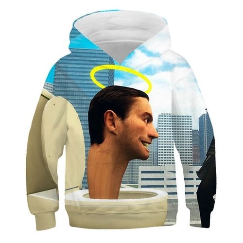 Skibidi Toilet Character Hoodie for Kids - Vibrant Red & Blue Boys Hoodie Top - Picture 9 of 36