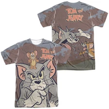 TOM AND JERRY UP TO NO GOOD Sublimation Licensed Men's Tee Shirt SM-3XL