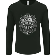 Premium Legend 69th Birthday 1957 Mens Long Sleeve T-Shirt