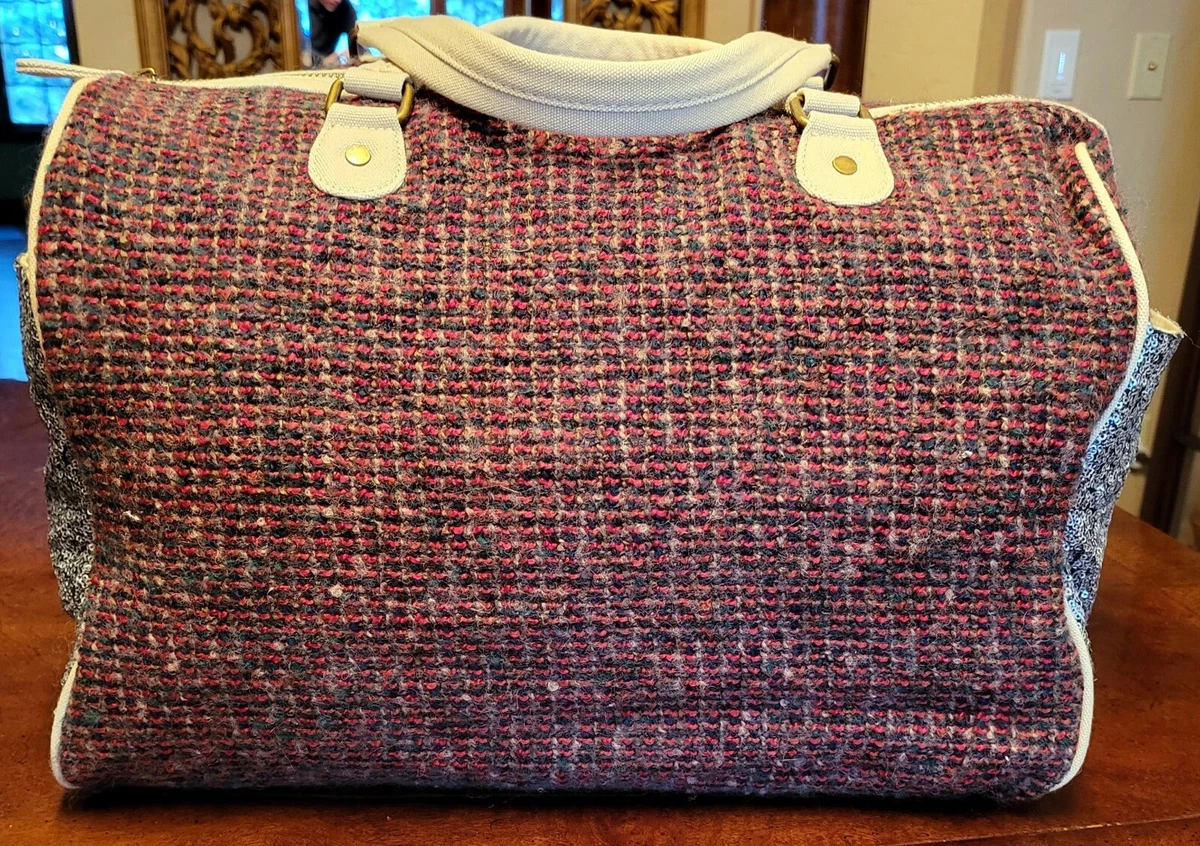 New Anthropologie DEUX LUX Weekender Duffle Bag Sequins