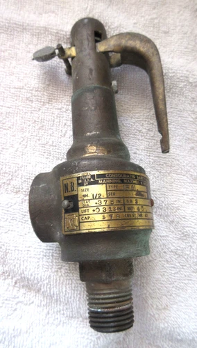 Vintage Steam Brass Pressure Relief Valve by Manning Maxwell & Moore, Louisiana