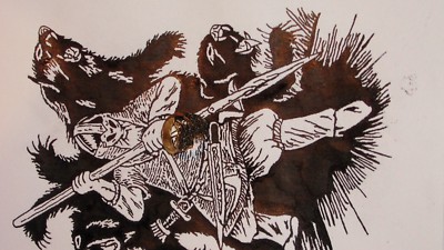 Berserker Ring   mit keltischen Symbolen - Viking Wikinger Odin