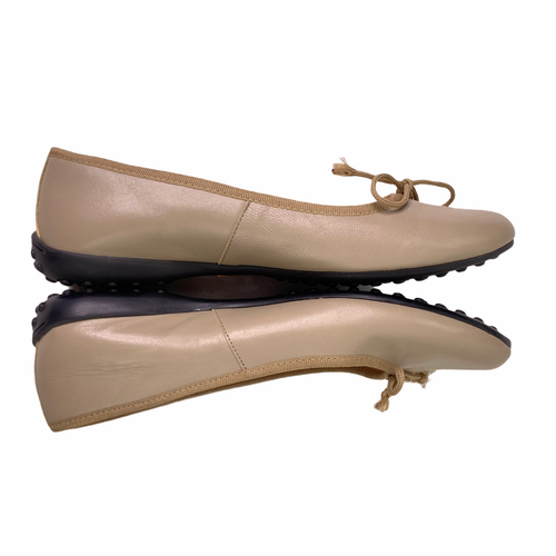 Bailarina by SKA Ballet Flats Driving Shoes Tan Beige Nude Round Toe EUC Size 36 - Picture 4 of 11