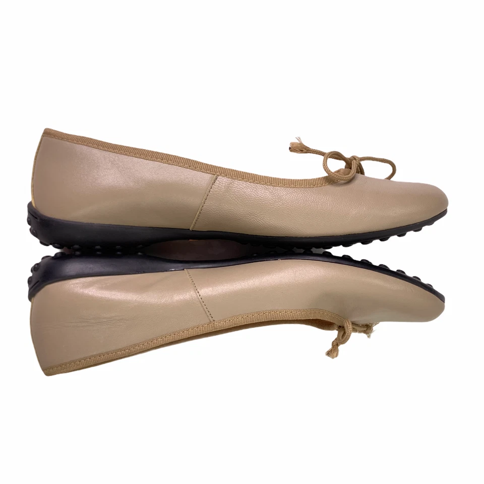 Bailarina by SKA Ballet Flats Driving Shoes Tan Beige Nude Round Toe EUC Size 36 - Image 4 of 4