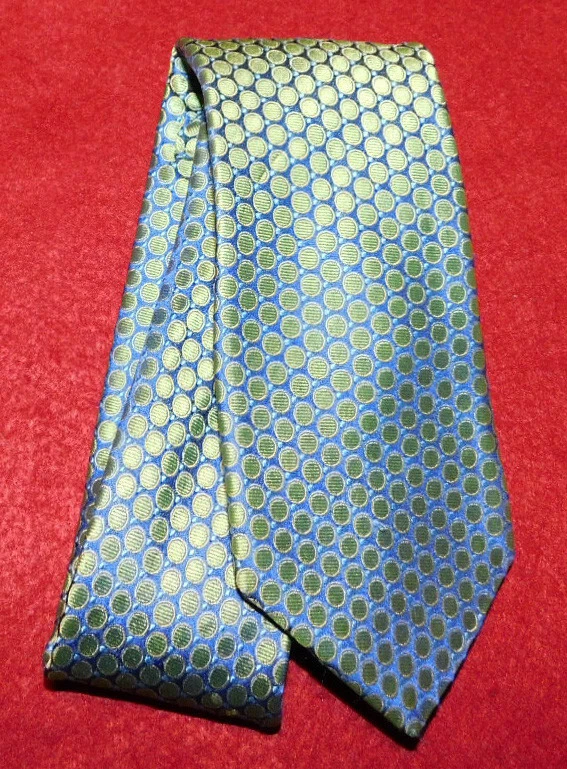 CORBATA CON MOTIVO DE LUNARES VERDES/AZULES PARA HOMBRE NORDSTROM HECHA EN EE. UU. - CORBATAS DE DISEÑADOR. Foto 2 de 3
