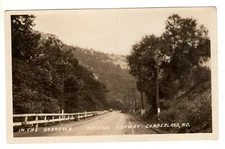 In The Narrows National Highway Cumberland Maryland RPPC Postcard