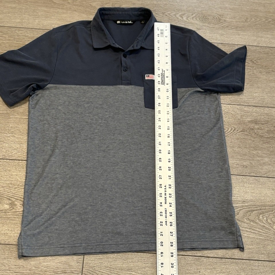Travis Matthew Polo Mens Size Large Navy American Flag Patriotic Golf