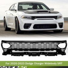 Black Front Grille For 2020-2023 Dodge Charger Upper Grill Widebody Srt Assembly