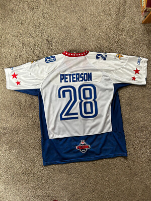Reebok ゲームシャツ NFL バイキングス PETERSON 28番 XL Adrian Peterson #28 Reebok NFL Vikings Purple Jersey Adult