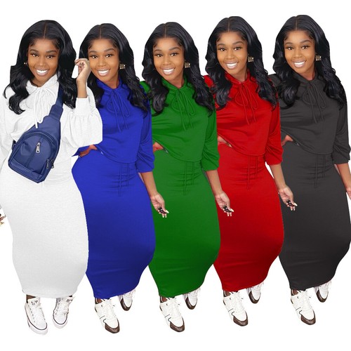 New Stylish Women Solid Color Long 