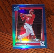 2021 Donruss Optic Baseball Luis Garcia Light Blue Prizm Rated Rookie 28/50 #43