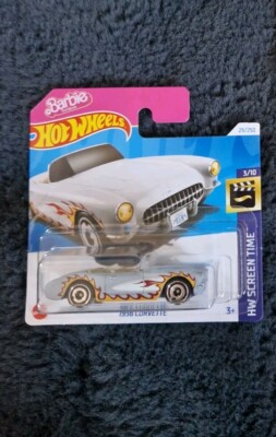 Hot Wheels: Barbie/Ken 1956 Corvette on Short Card, New Sealed Condition
