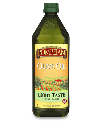 Pompeian Light Taste Olive Oil, Subtle Flavor, Perfect for Frying & Baking, Natu