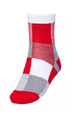 2 Pair - Northeast Outfitters Men's Cozy Cabin Red/Grey Crew Socks Aloe Infused