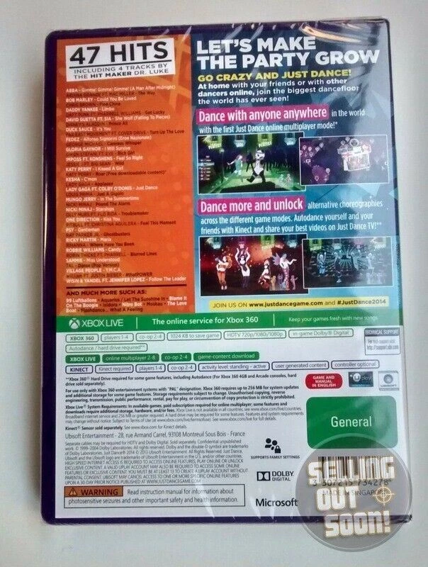 Just Dance 2014 Xbox 360 RARE NEW AUSSIE PAL STOCK! Dancing Music X3 Game Kinect - Image 4 of 4