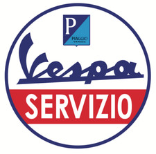 45cm øAufkleber "Vespa Servizio" V50 PK PX Rally Sprint GL GT TS GTR Sticker rar