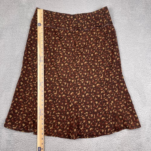 Vintage Pendleton Silk Skirt Womens Size 16 Brown Cheetah Geometric Print - Picture 7 of 13