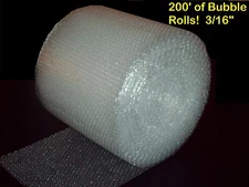 200' of Bubble Wrap® Rolls (SMALL) 3/16" Bubble! 12" Wide! Perforated Every 12"