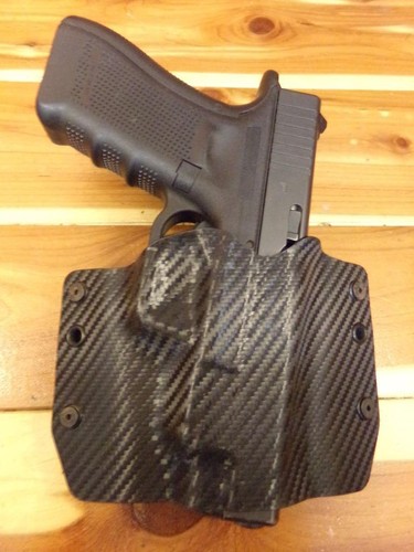 Carbon Fiber Kydex Belt/Hip Gun Holster for Standard GLOCK 17 22 31 - Picture 2 of 4