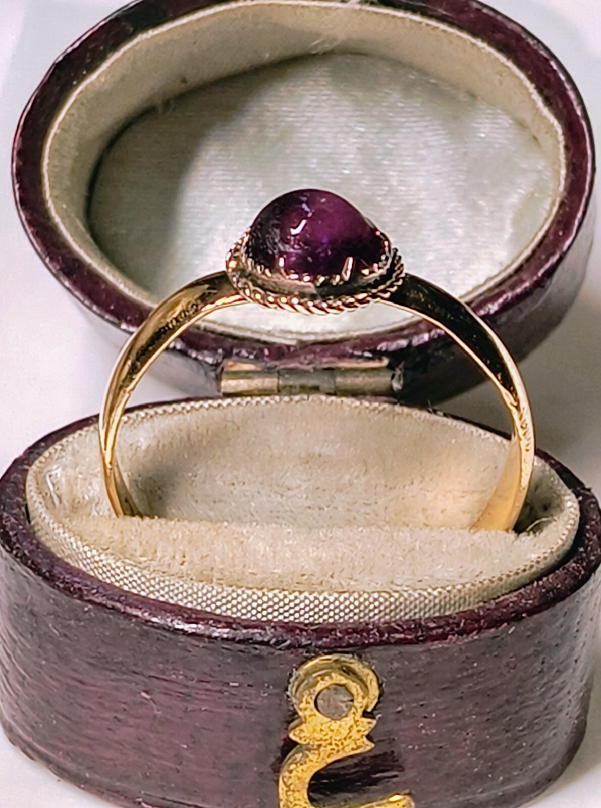 Hallmarked Solid 22ct Gold Antique Amethyst Ring … - image 4