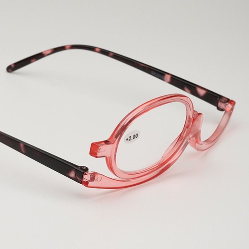 Magnifying Make Up Makeup Glasses Flip Down Lenses Colourful Frame +1.0-4.0 - Picture 3 of 12