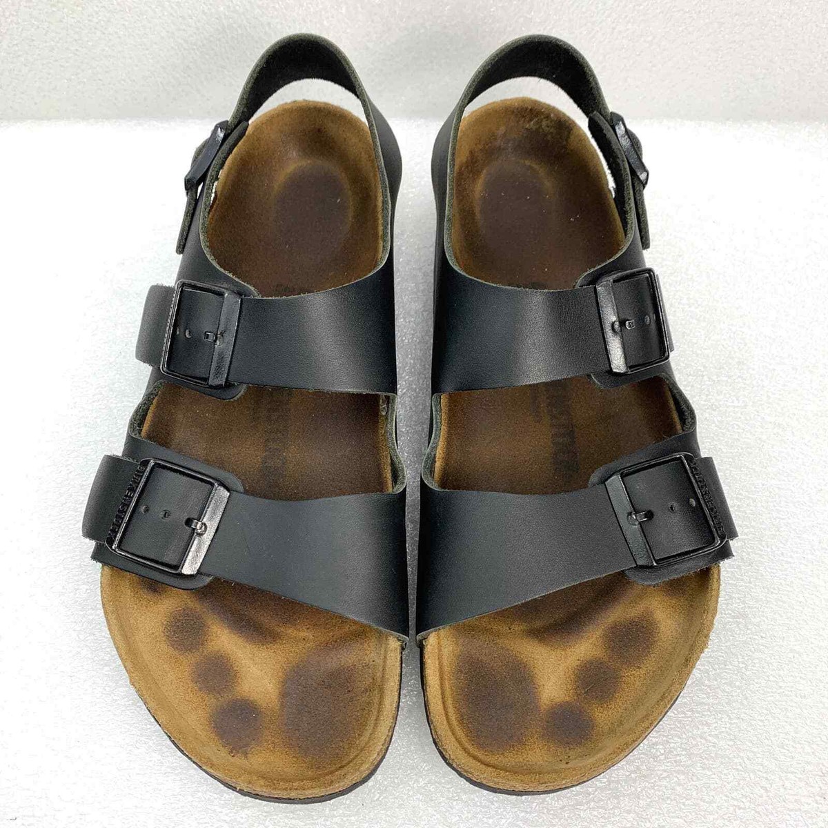 Birkenstock Beige and Black Two-Strap Sport Sandals Birkenstock Arizona Eva Birkenstock Sport Expert Birkenstock  main image 4