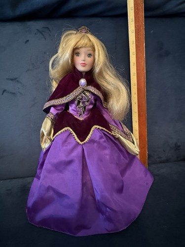 Brass Key Disney Sleeping Beauty Aurora Purple Dress 16" Porcelain Doll - Picture 3 of 9