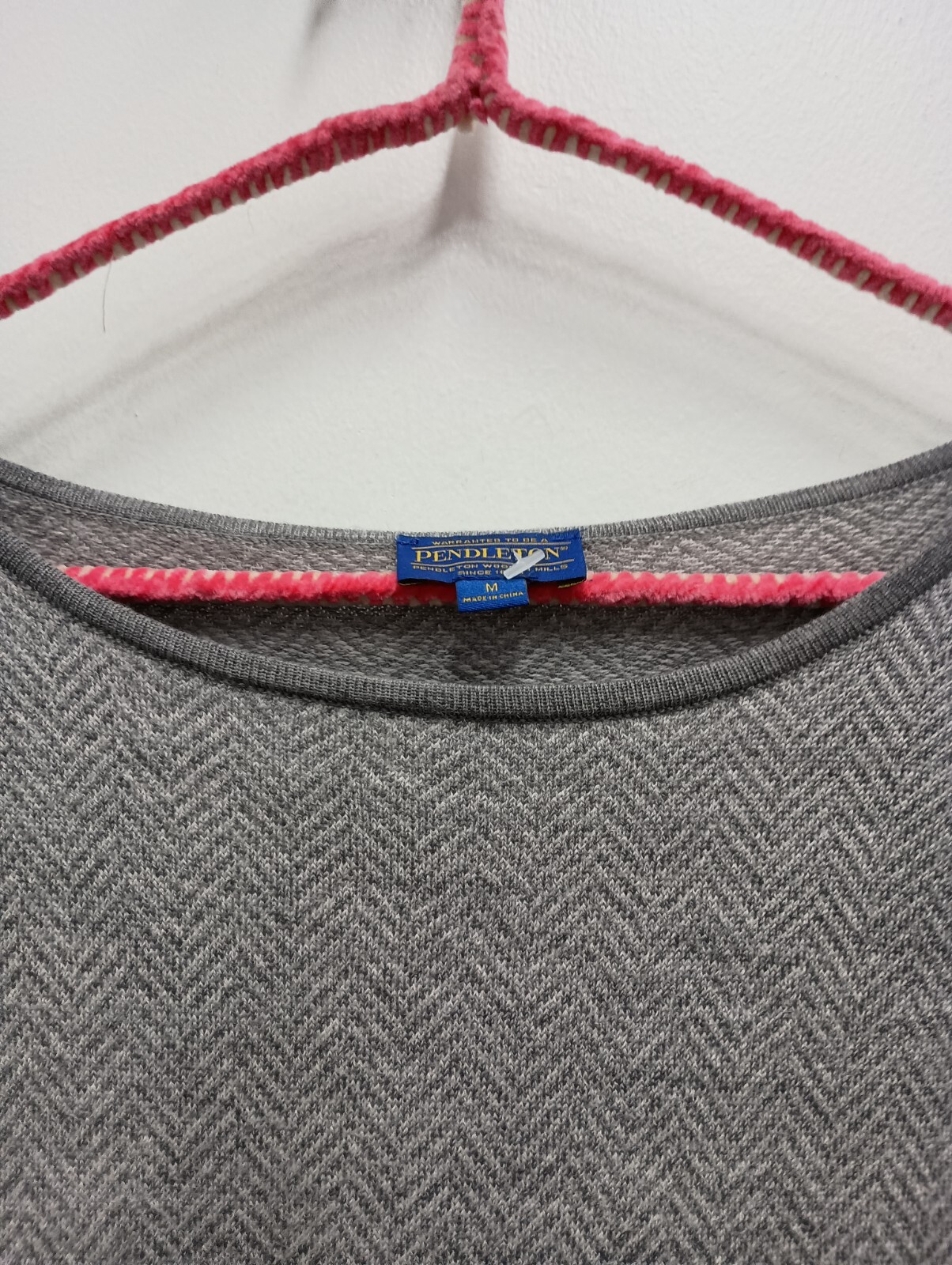 Pendleton Womens 100% Wool Sweater Medium Gray Fl… - image 3