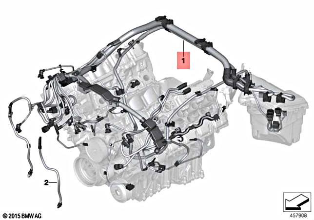 Genuine BMW X5 X6 E70 E71 Engine Wiring Harness Engine Module 