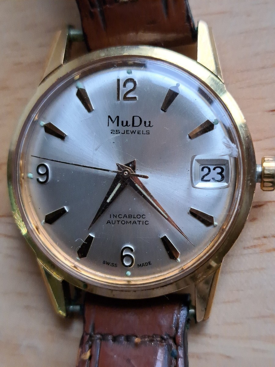 1960 Vintage Men's MuDu 25 Jewel doublematic watch UK