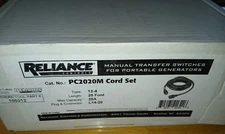 RELIANCE CONTROLS PC2020M CORD SET 12-4/20 FT. 20A-L14-20 MANUAL TRANSFER SWITCH