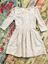 Forever 21 beautiful nude tan lace fit and flare dress size small