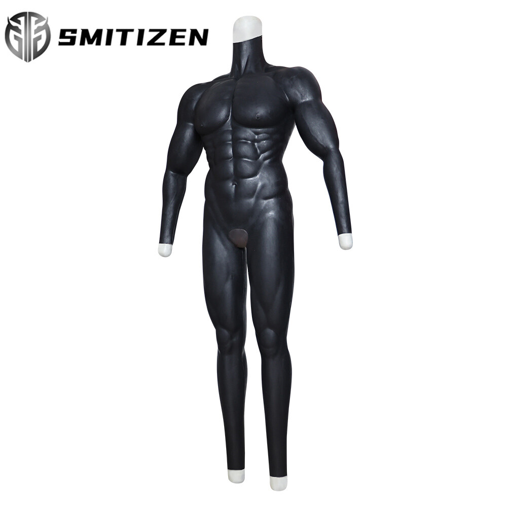 SMITIZEN Silicone Black Body Muscle Suit With Anal Hole Cosplay