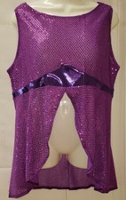 Praise Liturgical Dancewear NWT Tunic Overlay Women Praise Church Dance Purple M