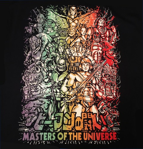 Masters of the Universe - He-Man - Skeletor - hand printed i UK T-Shirt - 80s - Picture 4 of 15