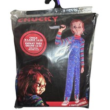 Chucky Childs Play 2, 3 Bride Of Chucky Halloween Cosplay Costume Kids XL 14-16