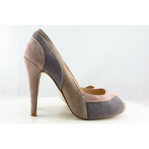 Bandolino Peep Toe Pink Leather Women Shoes Size 5 Medium - Picture 3 of 6