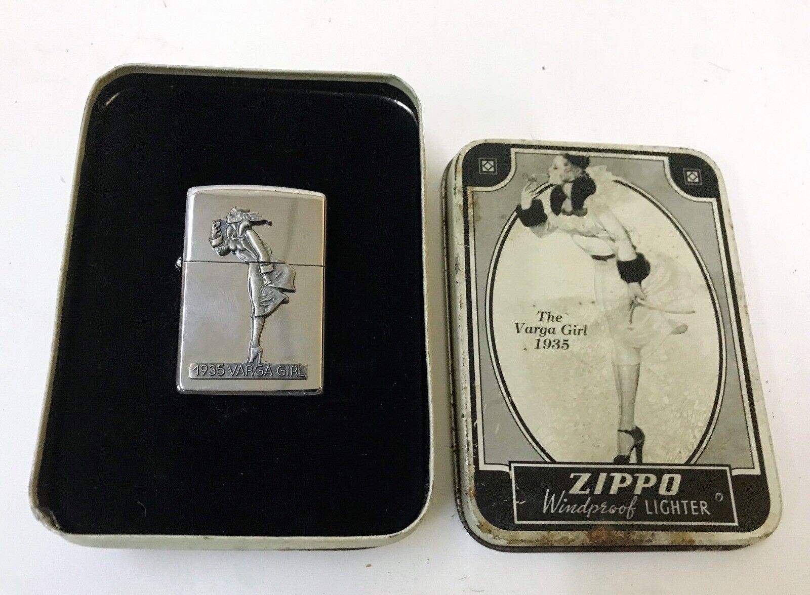 【zippo】1935 VARGA GIRL 缶付き